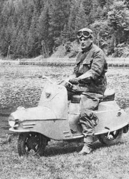 test riding Cezeta in the 1950s